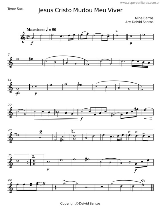 Partitura da música Jesus Cristo Mudou Meu Viver v.11