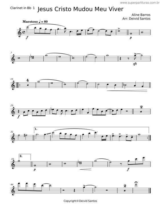 Partitura da música Jesus Cristo Mudou Meu Viver v.13