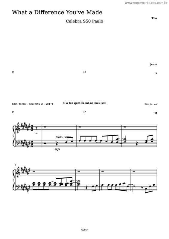 Partitura da música Jesus Cristo Mudou Meu Viver v.16
