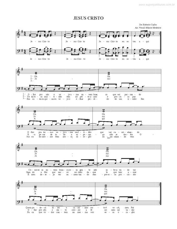 Partitura da música Jesus Cristo v.2