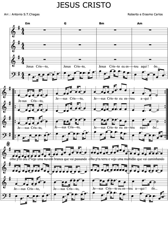 Partitura da música Jesus Cristo v.6