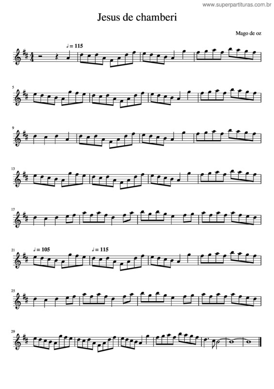 Partitura da música Jesus De Chamberi v.2