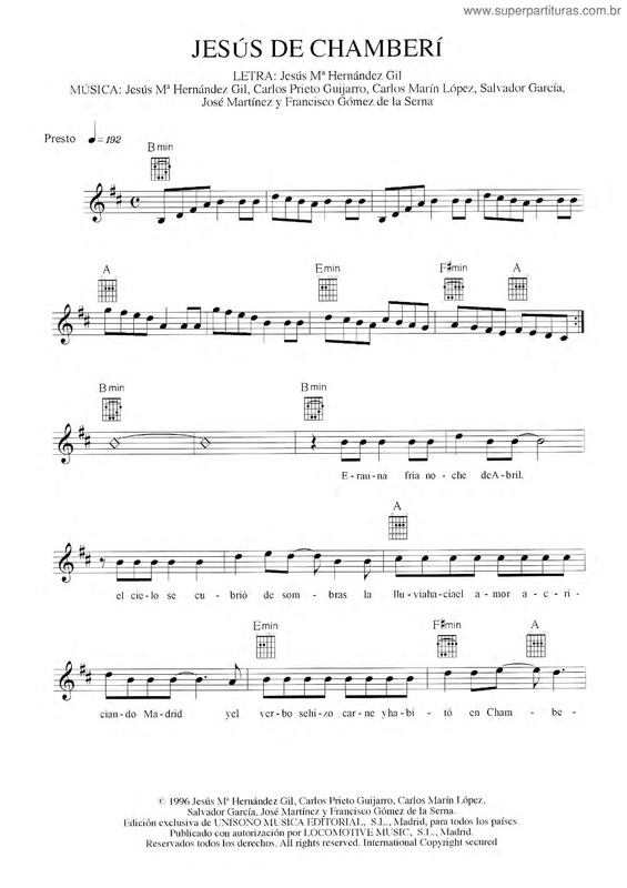 Partitura da música Jesús De Chamberí