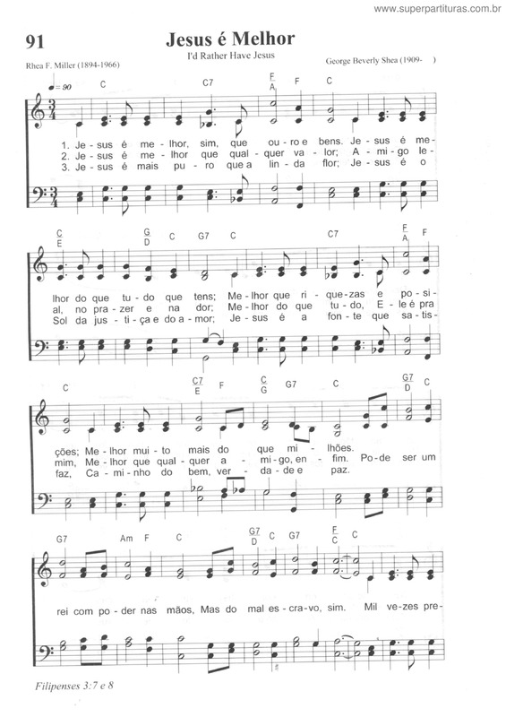 Partitura da música Jesus É Melhor v.2