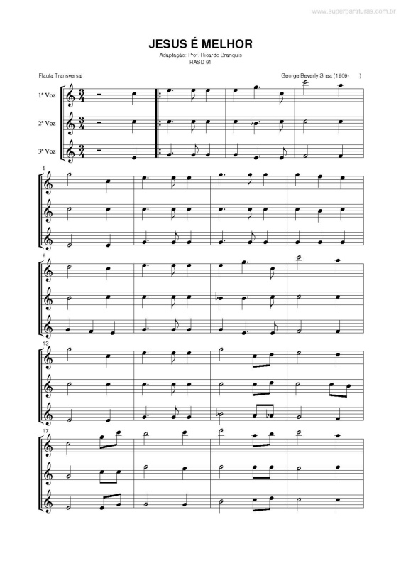 Partitura da música Jesus é Melhor