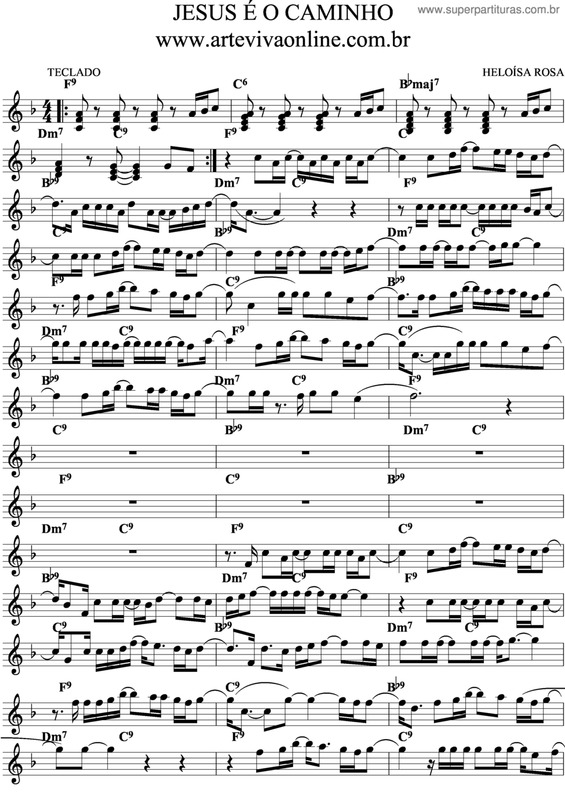 Partitura da música Jesus É O Caminho v.3