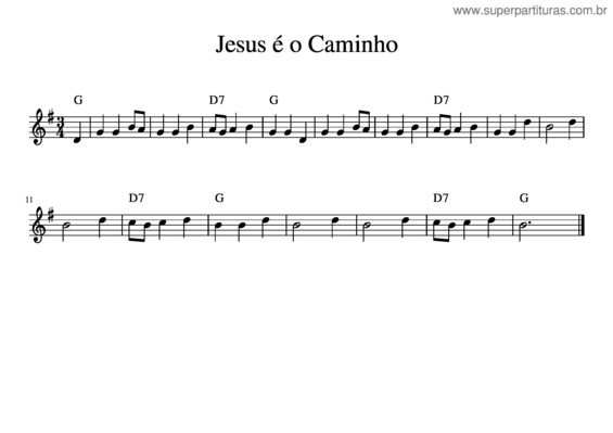 Partitura da música Jesus É O Caminho v.4