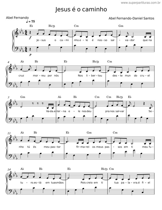 Partitura da música Jesus É O Caminho v.5