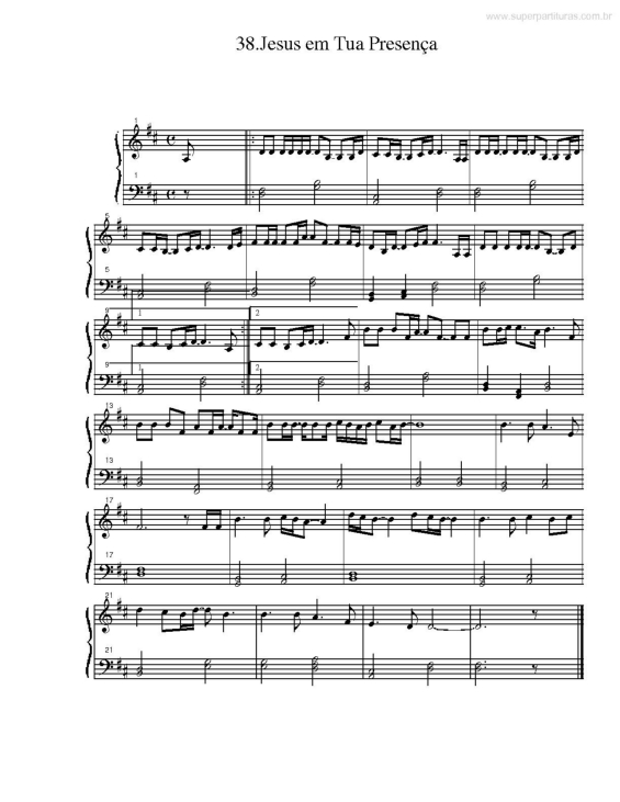 Partitura da música Jesus em Tua Presença v.2