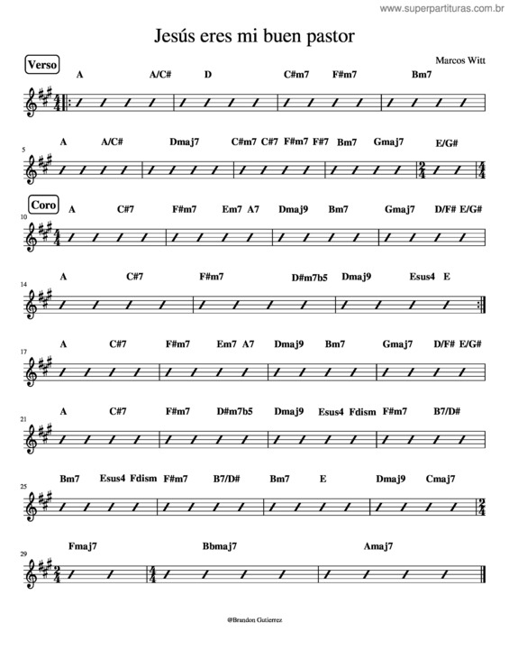 Partitura da música Jesus Eres Mi Buen Pastor v.2