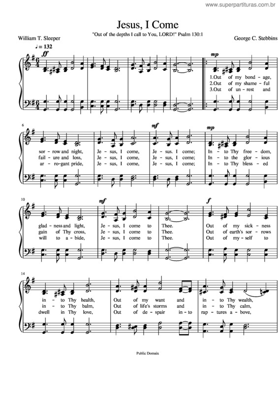 Partitura da música Jesus I Come