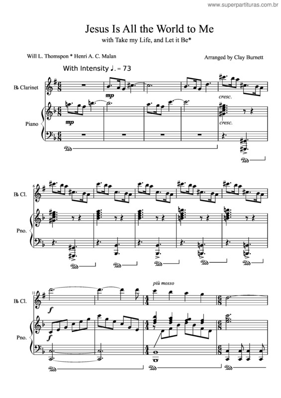 Partitura da música Jesus Is All The World To Me v.2