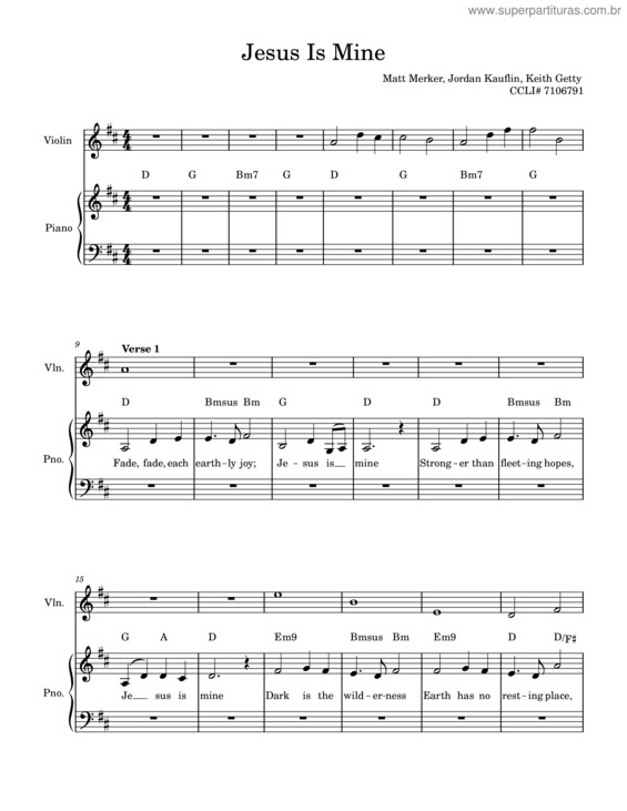Partitura da música Jesus Is Mine – Jordan Kauflin Jesus Is Mine – Jordan Kauflin Jesus Is Mine