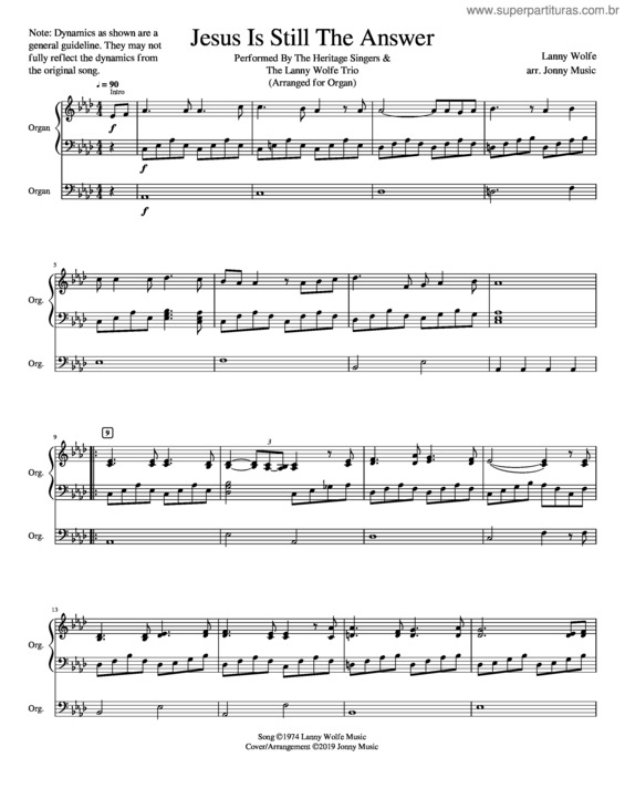 Partitura da música Jesus Is Still The Answer