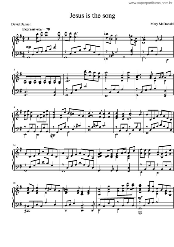 Partitura da música Jesus Is The Song