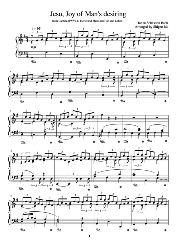 Partitura da música Jesus Joy Of Mans Desiring