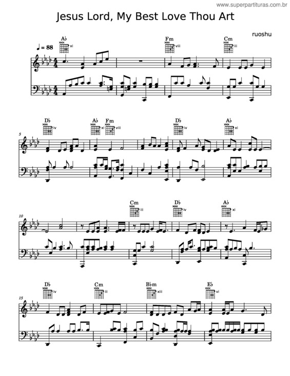 Partitura da música Jesus Lord, My Best Love Thou Art – Misc Praise Songs v.2
