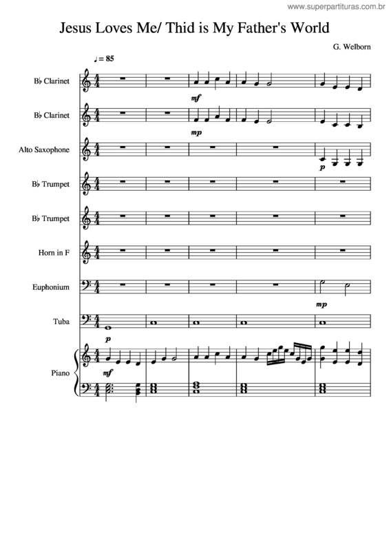 Partitura da música Jesus Loves Me/ Thid Is My Father`S World