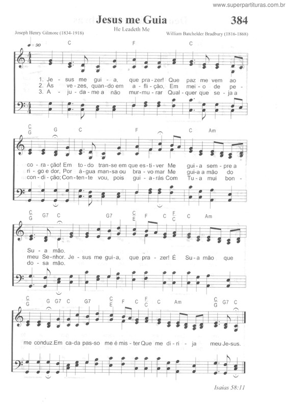 Partitura da música Jesus Me Guia