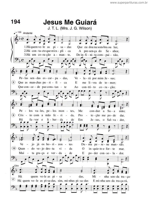 Partitura da música Jesus Me Guiará