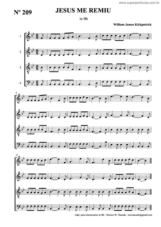 Partitura da música Jesus Me Remiu v.2