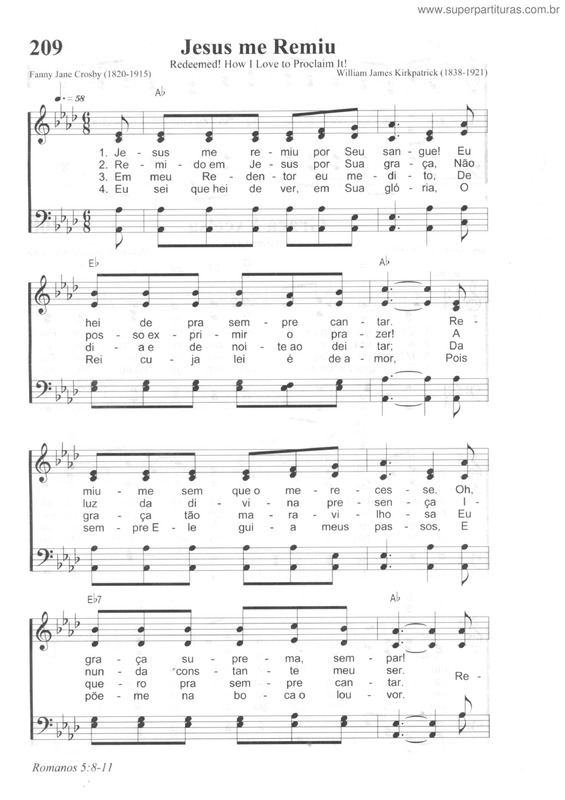 Partitura da música Jesus Me Remiu