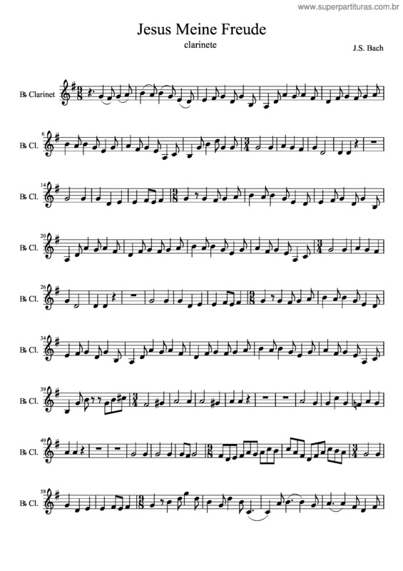 Partitura da música Jesus Meine Freude Tono De Concierto