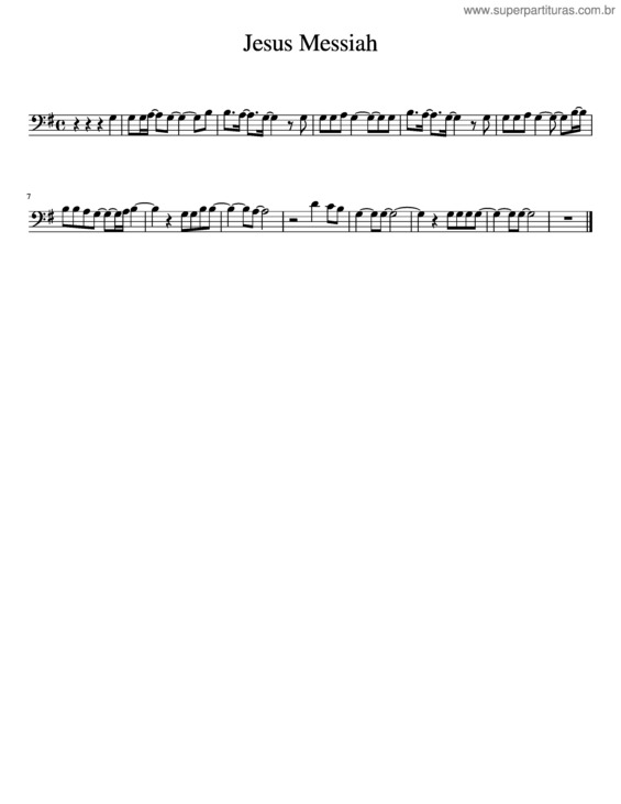 Partitura da música Jesus Messiah