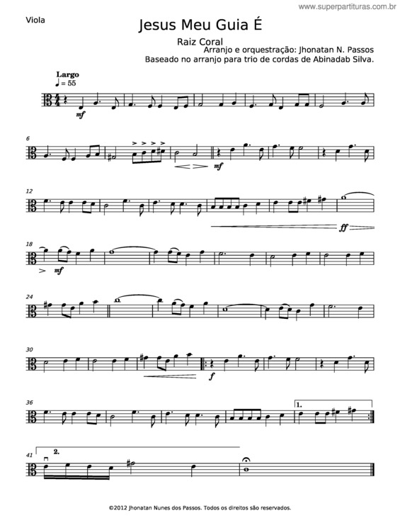Partitura da música Jesus Meu Guia É – Misc Praise Songs v.10