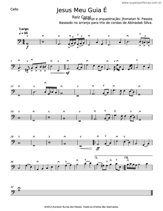 Partitura da música Jesus Meu Guia É – Misc Praise Songs v.3