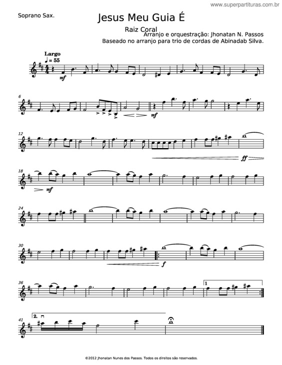 Partitura da música Jesus Meu Guia É – Misc Praise Songs v.4