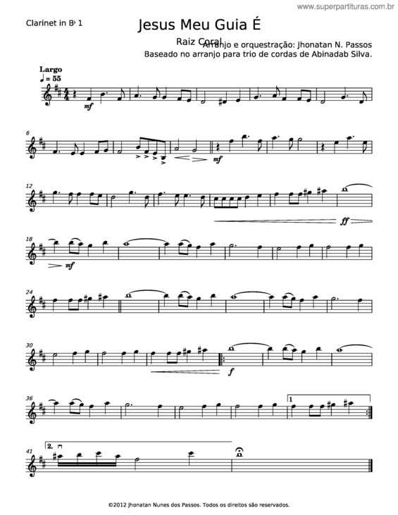 Partitura da música Jesus Meu Guia É – Misc Praise Songs v.7