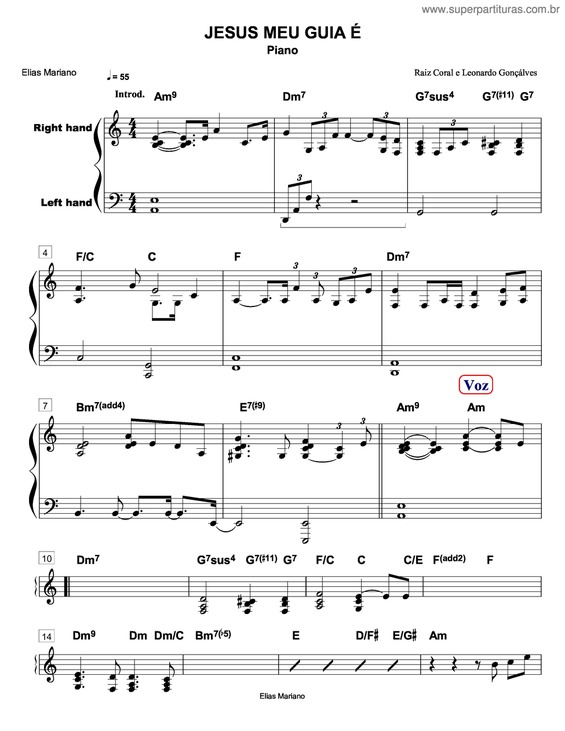 Partitura da música Jesus Meu Guia É v.2