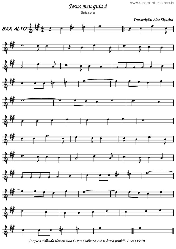 Partitura da música Jesus Meu Guia É v.3