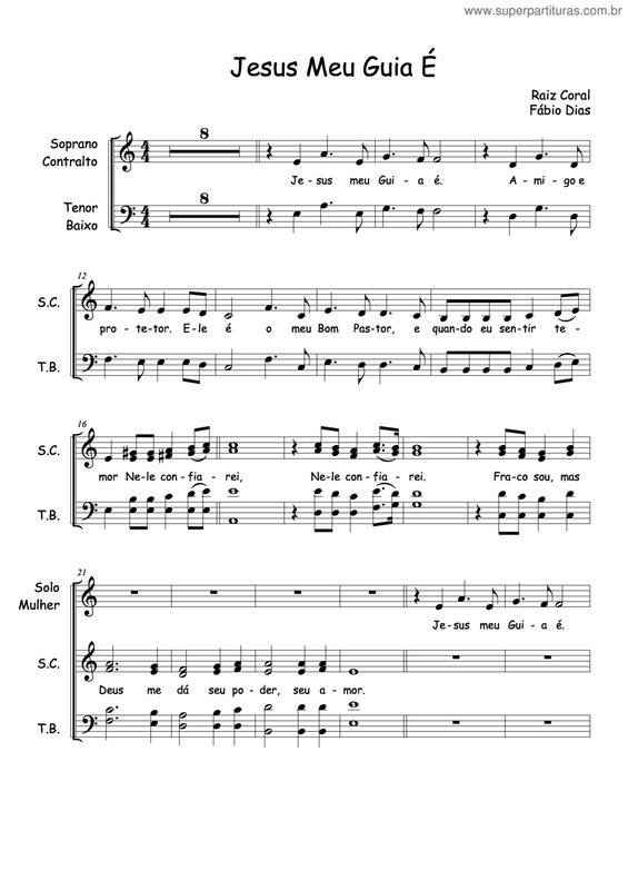 Partitura da música Jesus Meu Guia É v.5