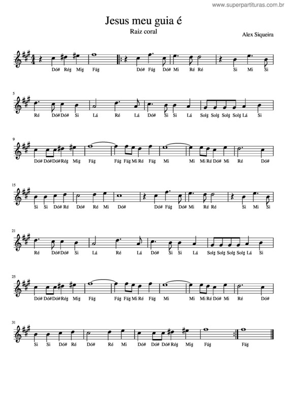 Partitura da música Jesus Meu Guia É v.9
