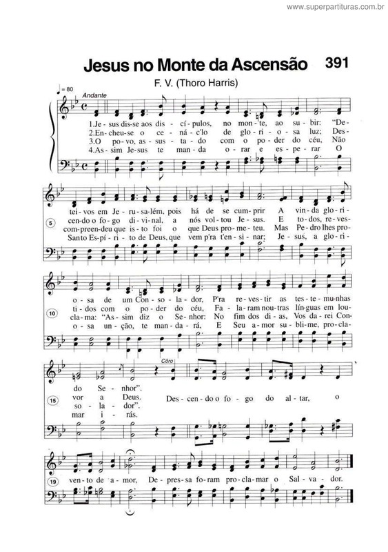 Partitura da música Jesus No Monte Da Ascensão