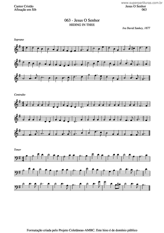 Partitura da música Jesus O Senhor v.2