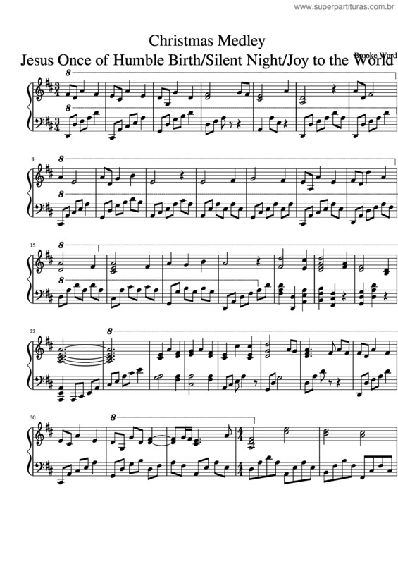 Partitura da música Jesus Once Of Humble Birth/Silent Night