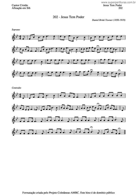 Partitura da música Jesus Tem Poder v.2