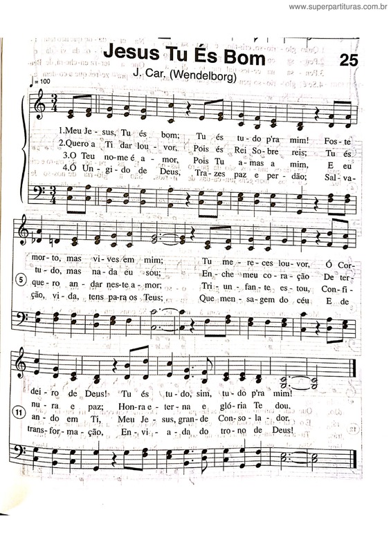 Partitura da música Jesus Tu És Bom v.2
