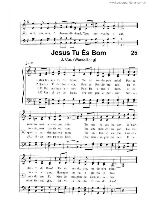 Partitura da música Jesus Tu És Bom