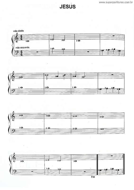 Partitura da música Jesus v.6