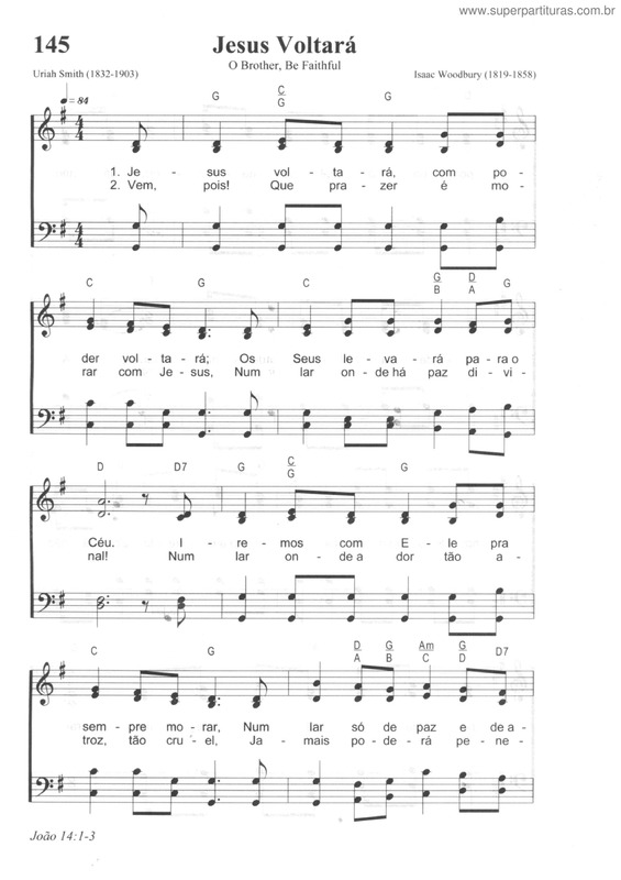 Partitura da música Jesus Voltará v.3