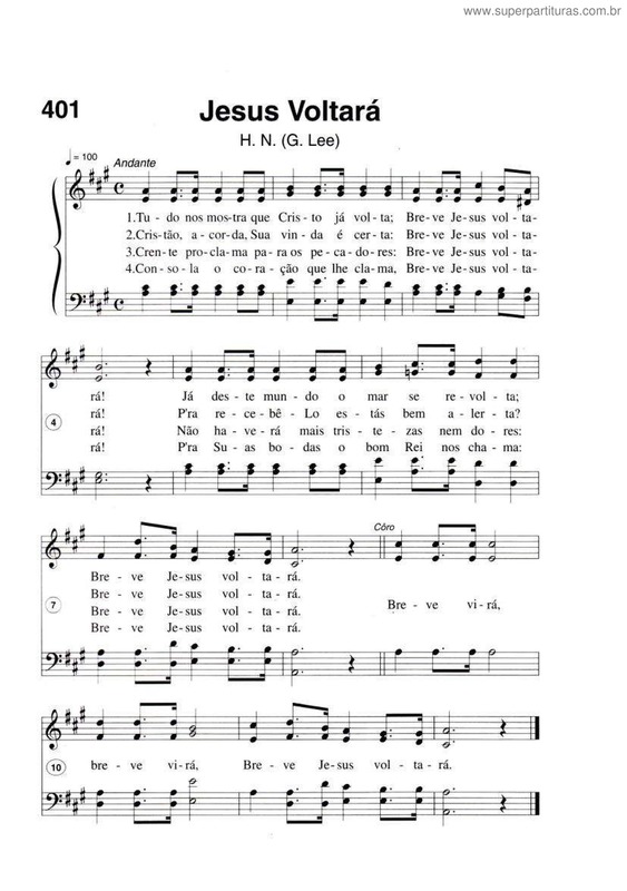 Partitura da música Jesus Voltará v.4