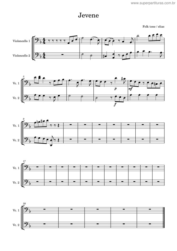 Partitura da música Jevene Shalom