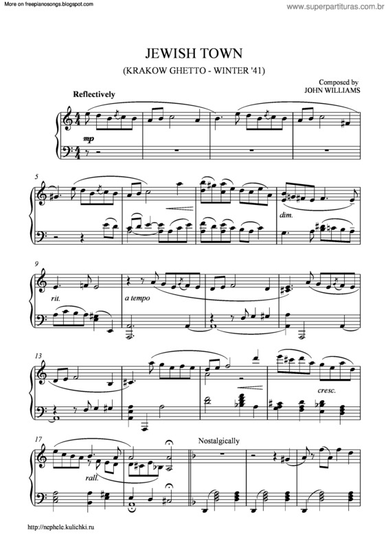 Partitura da música Jewish Town v.2