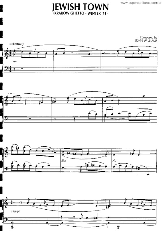 Partitura da música Jewish Town