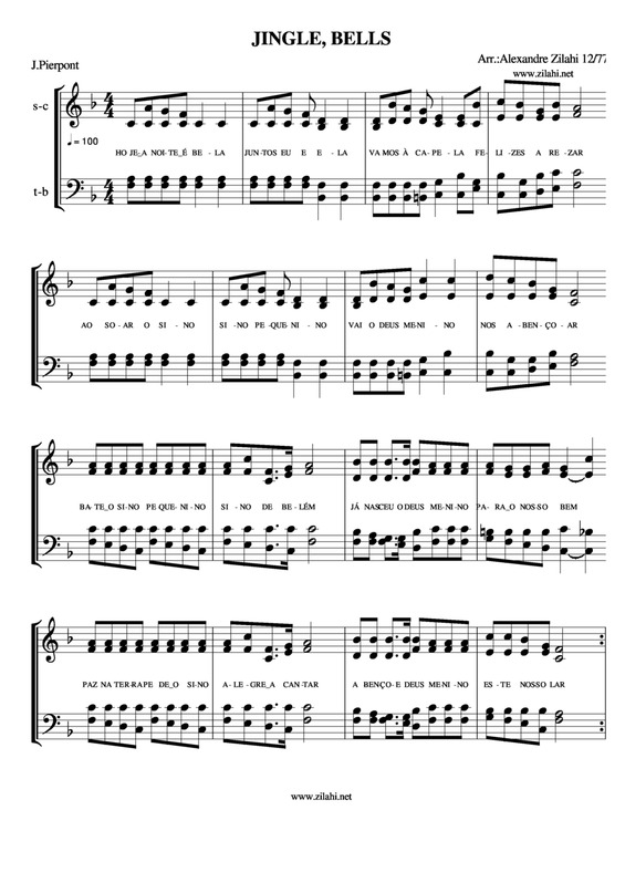 Partitura da música Jingle, Bells