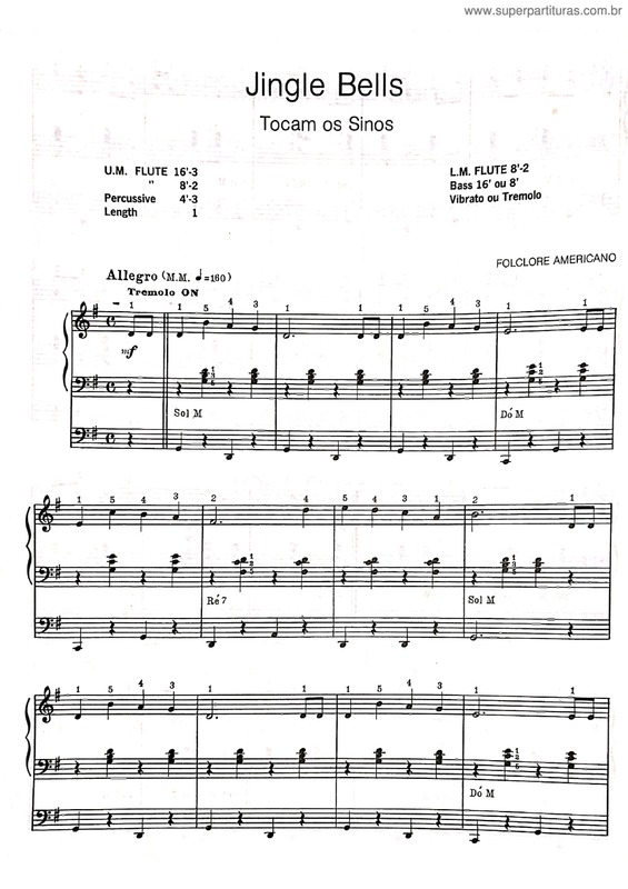 Partitura da música Jingle Bells v.10